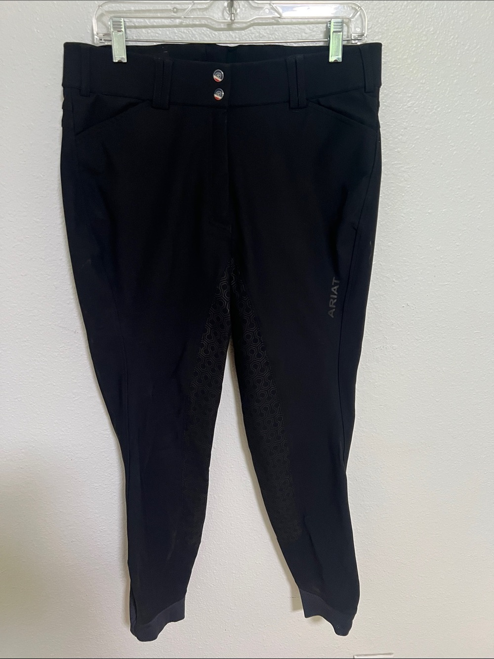 Ariat Black Full Seat Breeches Women’s 32L | Silicone Grip | Dressage/Eventing
